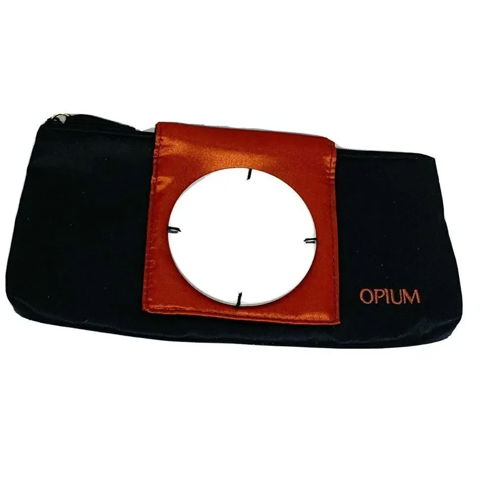 Vintage YSL Opium perfume Satin Clutch 80's or 90's Saint Laurent Bag